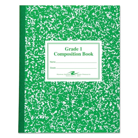 Roaring Spring Grade School Ruled Composition Book, Grade 1 Manuscript Format, Green Cover, (50) 9.75 x 7.75 Sheets 77920